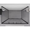 Mexen Exo-3S kabina prysznicowa 3-ścienna rozsuwana 150 x 80 cm, transparent, czarna - 8152-150-080-70-00-3S