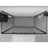 Mexen Exo-S Duo 3S kabina prysznicowa 3-ścienna rozsuwana 180 x 80 cm, transparent, czarna - 8152-180-080-70-00-3S