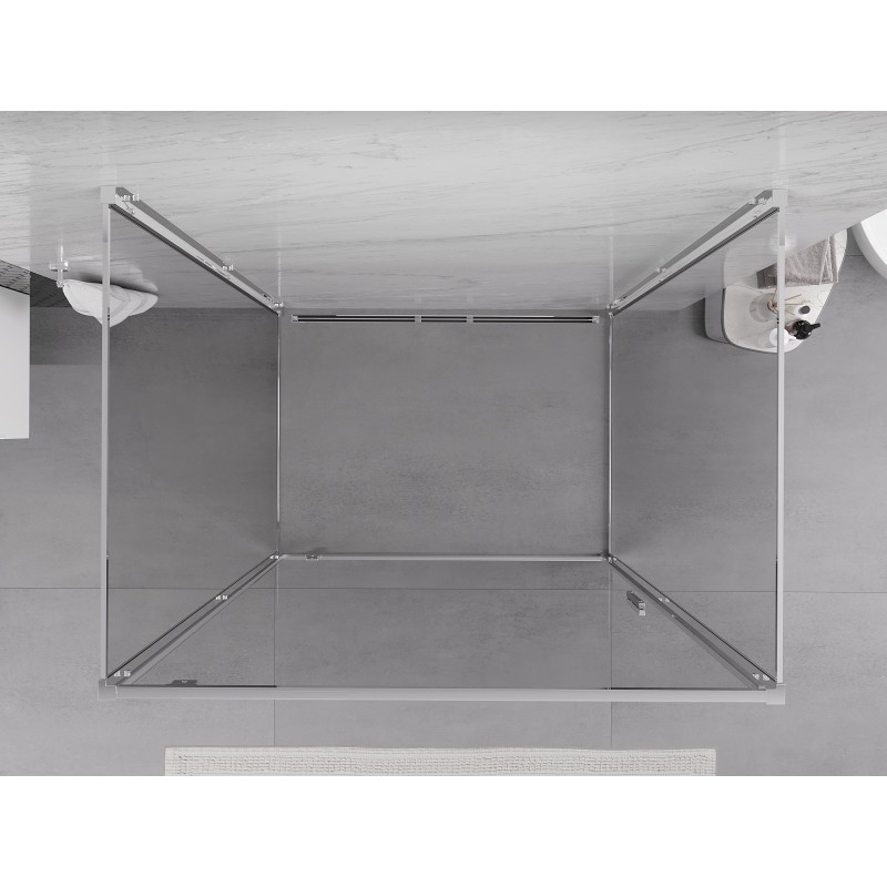 Mexen Exo-3S kabina prysznicowa 3-ścienna uchylna 80 x 85 cm, transparent, chrom - 8181-080-085-01-00-3S