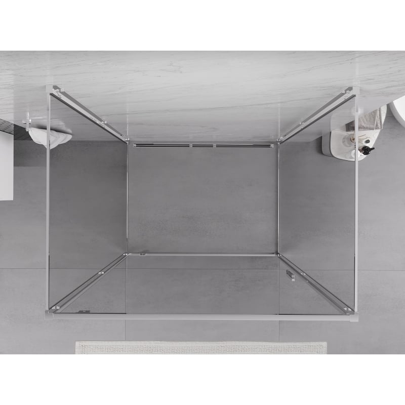 Mexen Exo-3S kabina prysznicowa 3-ścienna uchylna 100 x 85 cm, transparent, chrom - 8181-100-085-01-00-3S