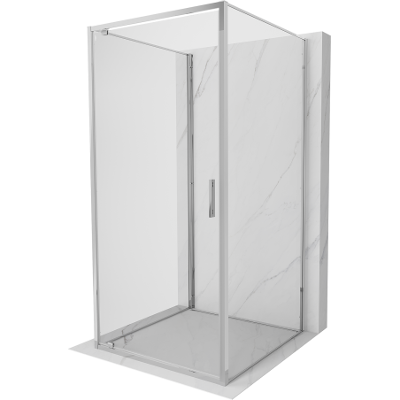Mexen Exo-3S kabina prysznicowa 3-ścienna uchylna 90 x 90 cm, transparent, chrom - 8181-090-090-01-00-3S