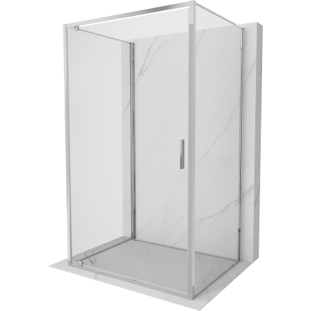 Mexen Exo-3S kabina prysznicowa 3-ścienna uchylna 75 x 120 cm, transparent, chrom - 8181-075-120-01-00-3S