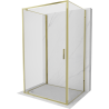 Mexen Exo-BR 3S kabina prysznicowa 3-ścienna uchylna 80 x 75 cm, transparent, złota - 8181-080-075-50-00-3S