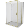 Mexen Exo-3S kabina prysznicowa 3-ścienna uchylna 100 x 120 cm, transparent, złota - 8181-100-120-50-00-3S