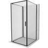 Mexen Exo-BR 3S kabina prysznicowa 3-ścienna uchylna 70 x 70 cm, transparent, czarna - 8181-070-070-70-00-3S