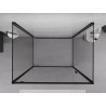 Mexen Exo-BR 3S kabina prysznicowa 3-ścienna uchylna 80 x 90 cm, transparent, czarna - 8181-080-090-70-00-3S
