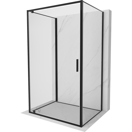 Mexen Exo-BR 3S kabina prysznicowa 3-ścienna uchylna 90 x 95 cm, transparent, czarna - 8181-090-095-70-00-3S
