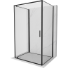 Mexen Exo-BR 3S kabina prysznicowa 3-ścienna uchylna 90 x 95 cm, transparent, czarna - 8181-090-095-70-00-3S