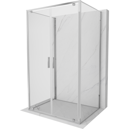 Mexen Exo-3S kabina prysznicowa 3-ścienna uchylna 70 x 80 cm, transparent, chrom - 8182-070-080-01-00-3S