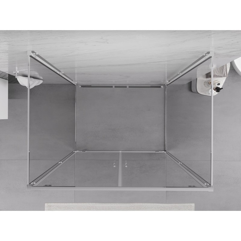 Mexen Exo-3S kabina prysznicowa 3-ścienna uchylna 70 x 95 cm, transparent, chrom - 8182-070-095-01-00-3S