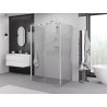 Mexen Exo-BR Duo 3S kabina prysznicowa 3-ścienna uchylna 100 x 110 cm, transparent, chrom - 8182-100-110-01-00-3S