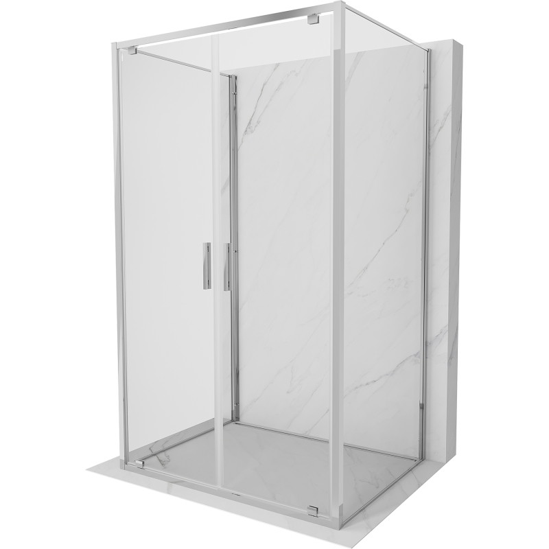 Mexen Exo-BR Duo 3S kabina prysznicowa 3-ścienna uchylna 80 x 120 cm, transparent, chrom - 8182-080-120-01-00-3S