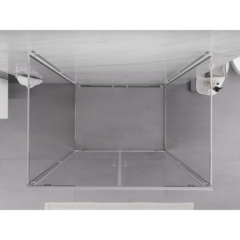 Mexen Exo-BR Duo 3S kabina prysznicowa 3-ścienna uchylna 80 x 120 cm, transparent, chrom - 8182-080-120-01-00-3S