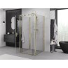 Mexen Exo-BR Duo 3S kabina prysznicowa 3-ścienna uchylna 70 x 70 cm, transparent, złota - 8182-070-070-50-00-3S