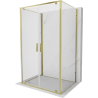 Mexen Exo-BR Duo 3S kabina prysznicowa 3-ścienna uchylna 70 x 120 cm, transparent, złota - 8182-070-120-50-00-3S