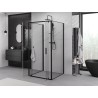 Mexen Exo-BR Duo 3S kabina prysznicowa 3-ścienna uchylna 120 x 120 cm, transparent, czarna - 8182-120-120-70-00-3S