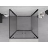 Mexen Exo-BR Duo 3S kabina prysznicowa 3-ścienna uchylna 120 x 120 cm, transparent, czarna - 8182-120-120-70-00-3S