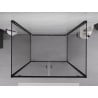 Mexen Exo-3S kabina prysznicowa 3-ścienna uchylna 120 x 80 cm, transparent, czarna - 8182-120-080-70-00-3S