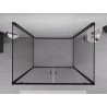 Mexen Exo-BR Duo 3S kabina prysznicowa 3-ścienna uchylna 70 x 95 cm, transparent, czarna - 8182-070-095-70-00-3S