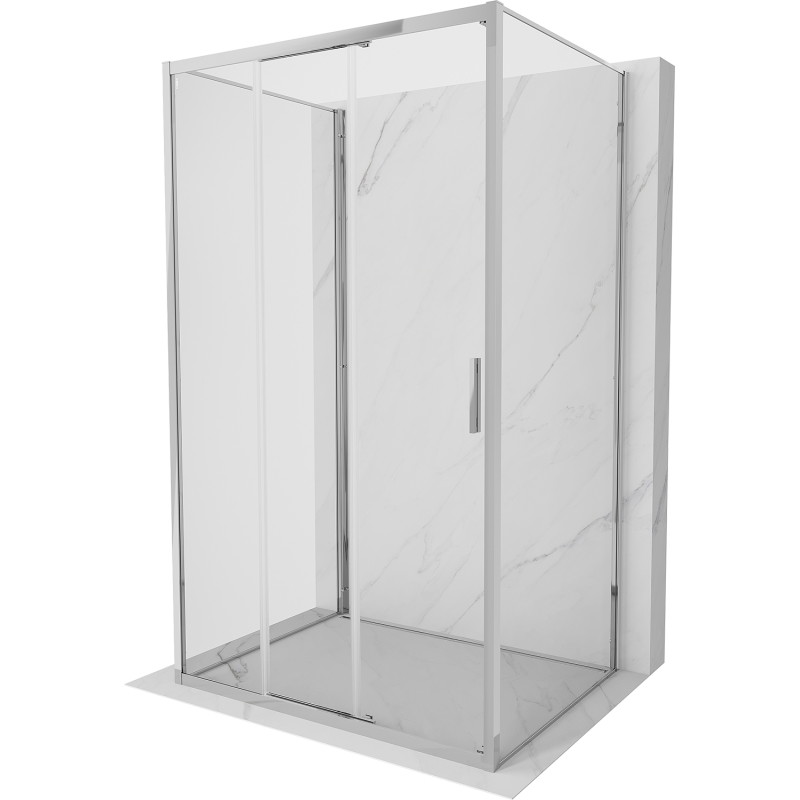 Mexen Exo-3S 3S kabina prysznicowa 3-ścienna rozsuwana 85 x 70 cm, transparent, chrom - 8153-085-070-01-00-3S