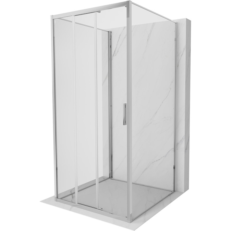 Mexen Exo-3S 3S kabina prysznicowa 3-ścienna rozsuwana 85 x 85 cm, transparent, chrom - 8153-085-085-01-00-3S