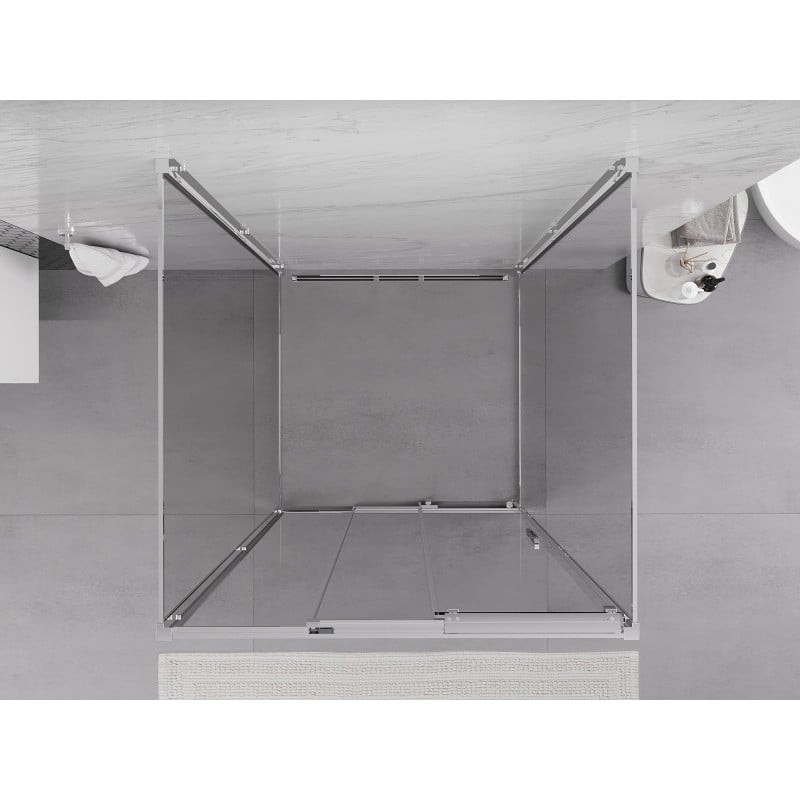 Mexen Exo-3S kabina prysznicowa 3-ścienna rozsuwana 85 x 85 cm, transparent, chrom - 8153-085-085-01-00-3S