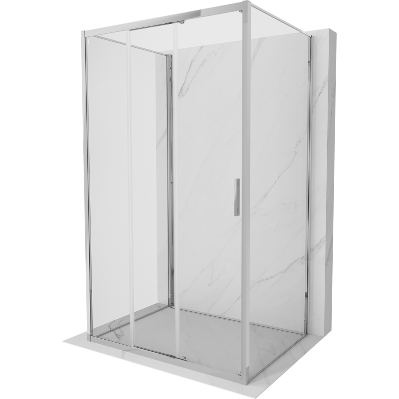 Mexen Exo-3S kabina prysznicowa 3-ścienna rozsuwana 95 x 85 cm, transparent, chrom - 8153-095-085-01-00-3S