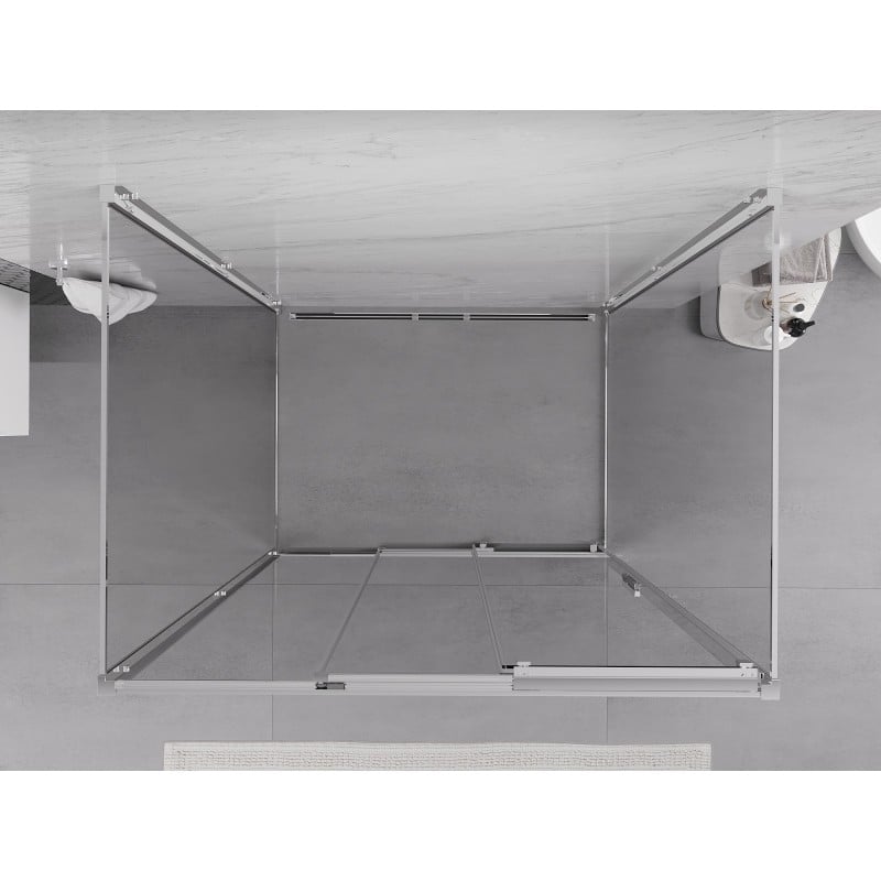 Mexen Exo-3S kabina prysznicowa 3-ścienna rozsuwana 90 x 95 cm, transparent, chrom - 8153-090-095-01-00-3S