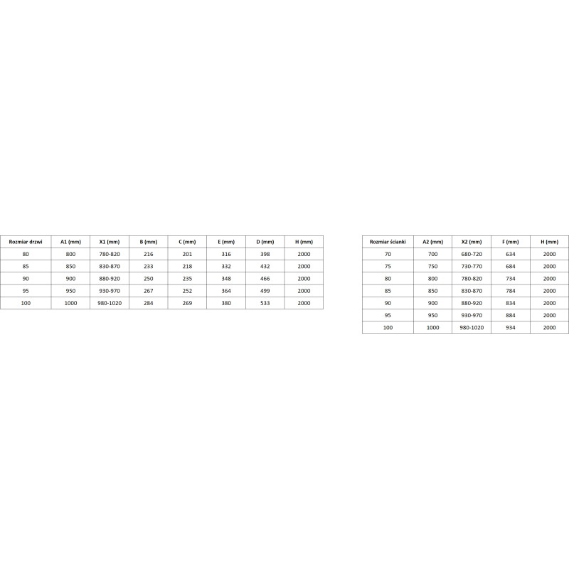 Mexen Exo-3S 3S kabina prysznicowa 3-ścienna rozsuwana 90 x 95 cm, transparent, chrom - 8153-090-095-01-00-3S