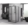 Mexen Exo-3S 3S kabina prysznicowa 3-ścienna rozsuwana 100 x 70 cm, transparent, czarna - 8153-100-070-70-00-3S