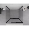 Mexen Exo-3S 3S kabina prysznicowa 3-ścienna rozsuwana 85 x 85 cm, transparent, czarna - 8153-085-085-70-00-3S