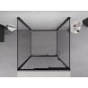 Mexen Exo-3S kabina prysznicowa 3-ścienna rozsuwana 85 x 85 cm, transparent, czarna - 8153-085-085-70-00-3S
