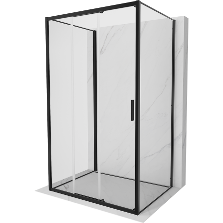 Mexen Exo-3S 3S kabina prysznicowa 3-ścienna rozsuwana 80 x 90 cm, transparent, czarna - 8153-080-090-70-00-3S