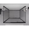 Mexen Exo-3S 3S kabina prysznicowa 3-ścienna rozsuwana 80 x 90 cm, transparent, czarna - 8153-080-090-70-00-3S