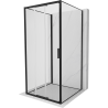 Mexen Exo-3S 3S kabina prysznicowa 3-ścienna rozsuwana 95 x 95 cm, transparent, czarna - 8153-095-095-70-00-3S