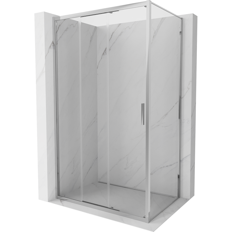 Mexen Exo kabina prysznicowa rozsuwana 80 x 70 cm, transparent, chrom - 8153-080-070-01-00