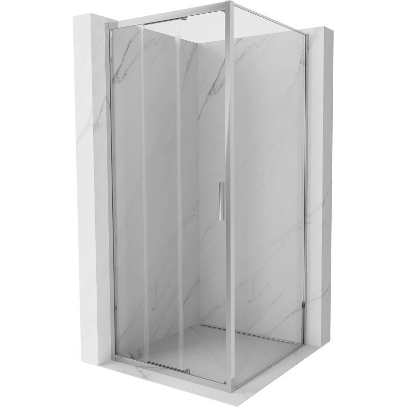 Mexen Exo kabina prysznicowa rozsuwana 95 x 95 cm, transparent, chrom - 8153-095-095-01-00