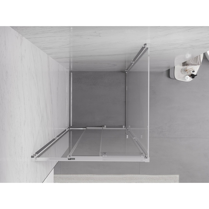 Mexen Exo-3S kabina prysznicowa rozsuwana 100 x 100 cm, transparent, chrom - 8153-100-100-01-00