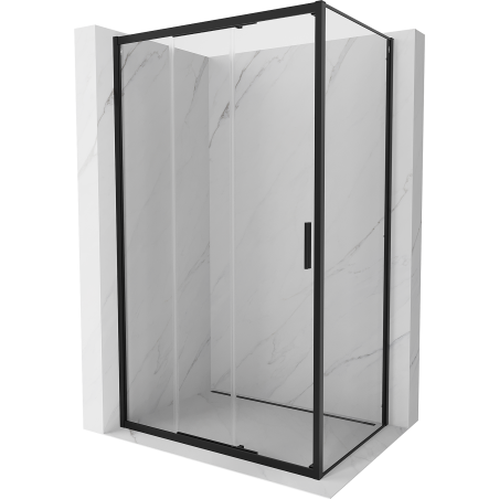 Mexen Exo-3S kabina prysznicowa rozsuwana 80 x 70 cm, transparent, czarna - 8153-080-070-70-00