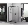 Mexen Exo-3S kabina prysznicowa rozsuwana 80 x 70 cm, transparent, czarna - 8153-080-070-70-00