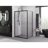 Mexen Exo-3S kabina prysznicowa rozsuwana 80 x 70 cm, transparent, czarna - 8153-080-070-70-00