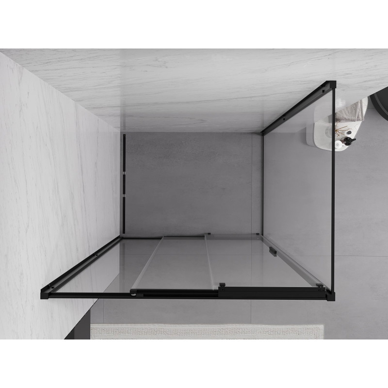 Mexen Exo-3S kabina prysznicowa rozsuwana 80 x 70 cm, transparent, czarna - 8153-080-070-70-00