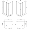 Mexen Exo-3S kabina prysznicowa rozsuwana 95 x 70 cm, transparent, czarna - 8153-095-070-70-00