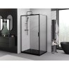 Mexen Exo-3S kabina prysznicowa rozsuwana 100 x 70 cm, transparent, czarna - 8153-100-070-70-00