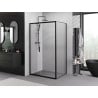 Mexen Exo kabina prysznicowa rozsuwana 80 x 75 cm, transparent, czarna - 8153-080-075-70-00