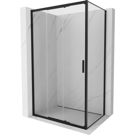 Mexen Exo kabina prysznicowa rozsuwana 85 x 75 cm, transparent, czarna - 8153-085-075-70-00