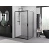 Mexen Exo kabina prysznicowa rozsuwana 95 x 75 cm, transparent, czarna - 8153-095-075-70-00
