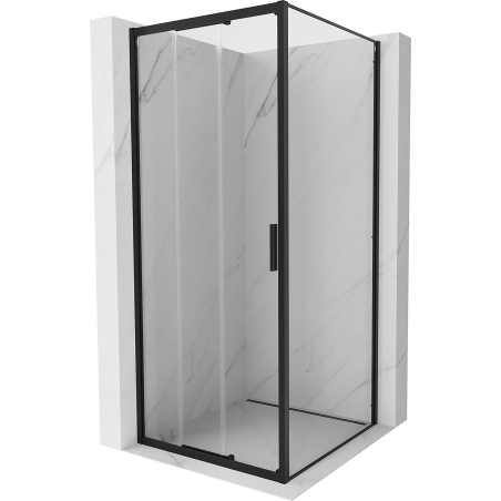 Mexen Exo kabina prysznicowa rozsuwana 85 x 85 cm, transparent, czarna - 8153-085-085-70-00