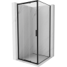 Mexen Exo-3S kabina prysznicowa rozsuwana 100 x 100 cm, transparent, czarna - 8153-100-100-70-00