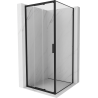 Mexen Exo kabina prysznicowa rozsuwana 100 x 100 cm, transparent, czarna - 8153-100-100-70-00